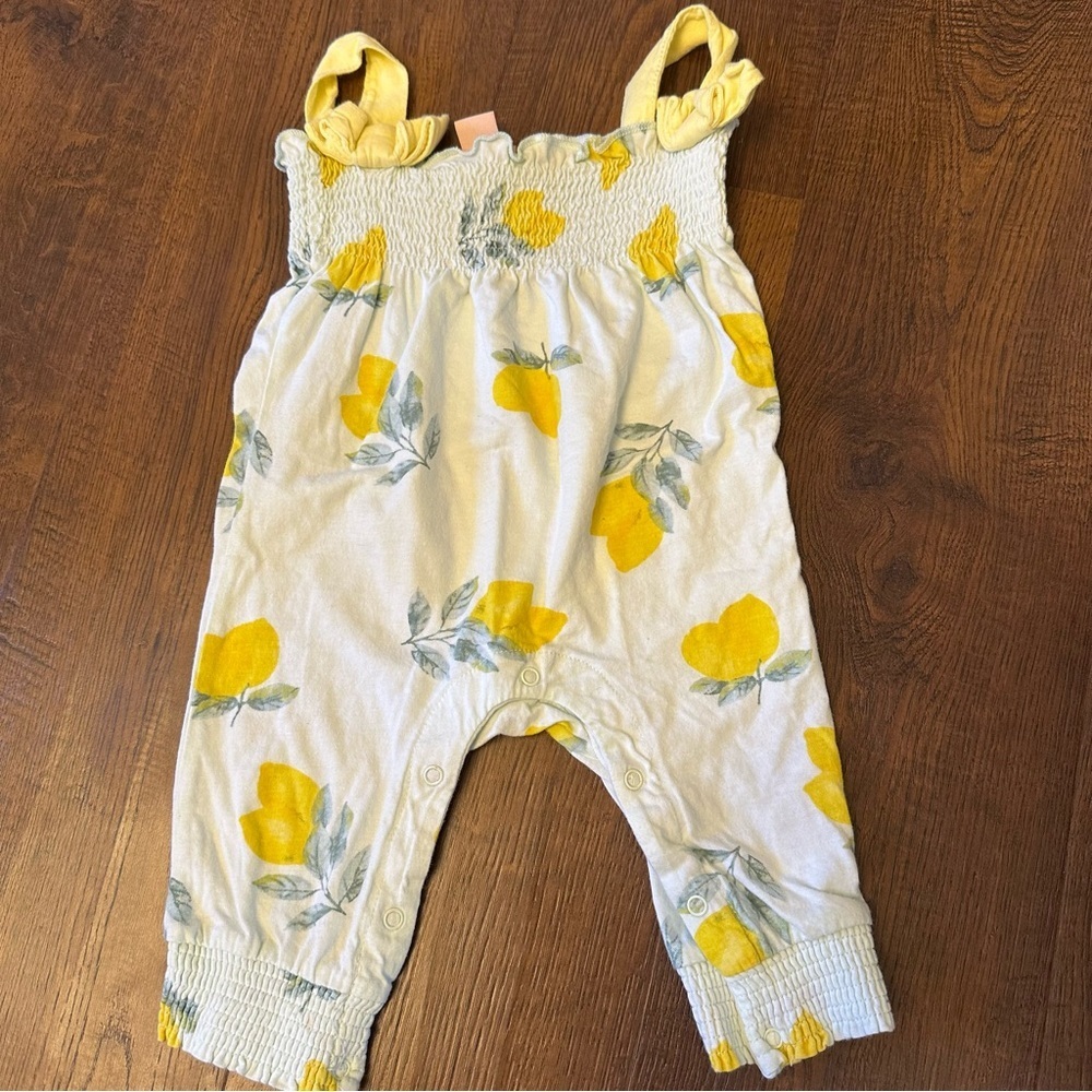 Tutu Couture Yellow lemon baby toddler girl Romper 6-9 Months
